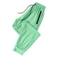 thumbnail image 3 of LRen Joggers for Women with Zipper Pockets Lightweight High Waisted Athletic Pants Solid Casual Loose Pants for Travel Lounge Workout Sweatpants, 3 of 6