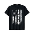 thumbnail image 3 of Camiseta con la bandera estadounidense de Pawpaw para el Día del Padre, 100 % algodón, tallas S-XXXL, color negro, para adultos, hombres, mujeres, adolescentes, jóvenes., 3 of 6