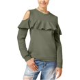 thumbnail image 1 of Sudadera con Hombros Descubiertos Polly & Esther Verde Mediana, 1 of 2