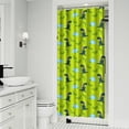 thumbnail image 2 of Cute Baby Dinosaur Shower Curtain - Minimalist Aesthetic Dino Design, Quick-Dry & Fade-Resistant Fabric, 2 of 5