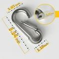 thumbnail image 6 of 4PCS 3.54 in Large Carabiner Clip,304 Stainless Steel Heavy Duty Clips,Spring Snap Hook Set for Camping Swing Boating Hammock Hiking, 6 of 7