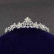 thumbnail image 4 of Zhuge Tiara de boda para novia, diadema de princesa, corona de novia, joyería para el cabello con diamantes de imitación de cristal, decoración para novia, cumpleaños, graduación, boda (plateada), 4 of 5