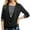 Black, variant on Womens T Shirt Ladies Solid Sequined Long Sleeve Loose Smocked 2 Piece Top Breathable Tshirts Women Pink L