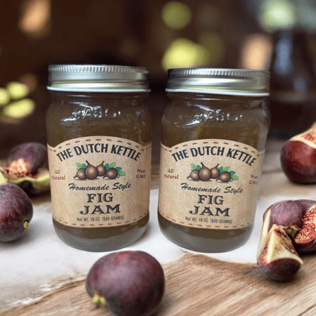 The Dutch Kettle Amish Homemade Fig Jam – 2 Pack (18 oz Jars) – Sweet & Rich, Amish Style