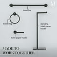 thumbnail image 5 of Marmolux Acc Matte Black Free Standing Toilet Paper Holder with Weighted Black Marble Base Storage, 5 of 10
