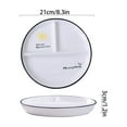 thumbnail image 3 of Qeeadeea/Hand-painted Patterns Portion Control Plate, Cute Ceramic Portion Control Plate For Weight Loss, Divided Plates 8inch-sun-3 compartment, 3 of 8