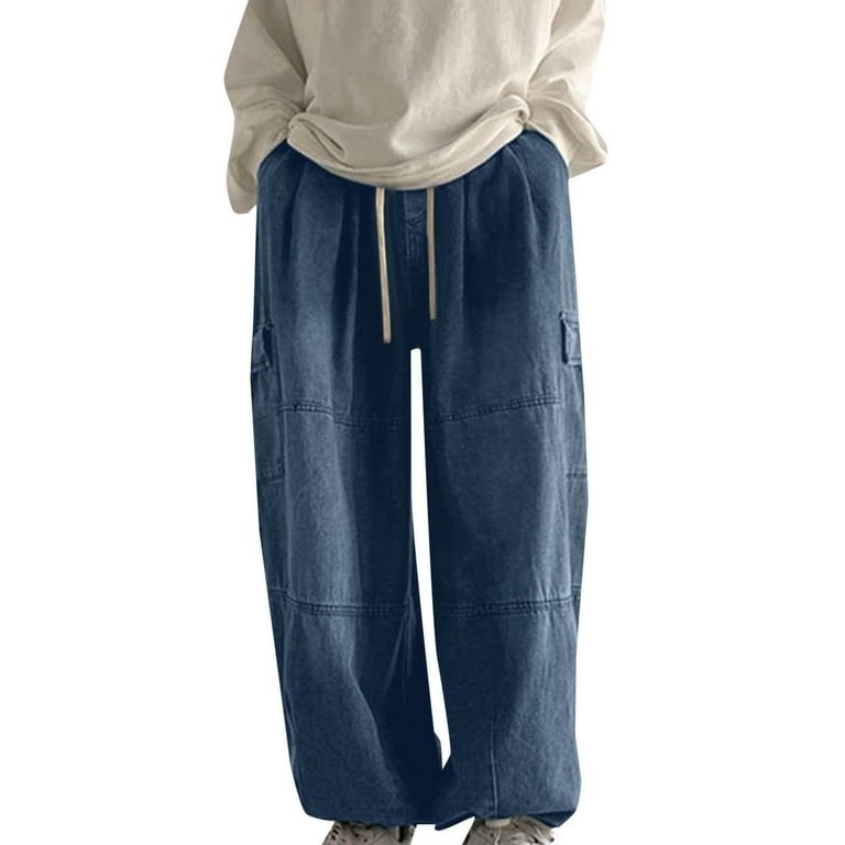 kamemir Bootcut Jeans for Men Men's Carpenter Jeans(Blue,L