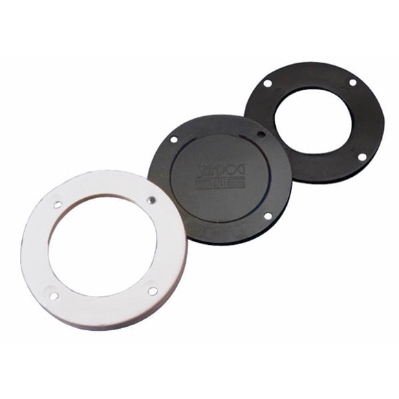 Sea Dog Boat Scupper 520500-1 Cockpit Scupper; Nylon; White/Black; Single; Compatible With Self-Bailing Applications; With Soft Black Flapper