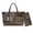 Brown - Tabby Cat, variant on DISNIMO Owl Dreamcatcher Print Handbag Wallet Set for Women Large Tote Bag with Matching Wallet Fashion Leather Top Handle Purse for Daily Use