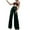 Green, variant on Lovskoo Women's Contrast Sequin High Waist Wide Leg Party Clubwear Long Pants Black