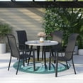 thumbnail image 2 of Mainstays Charleston Patio Stacking Chair - Black, 2 of 6