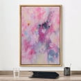 thumbnail image 2 of IDEA4WALL Framed Canvas Print Teal Vibrant Pink Pastel Paint Strokes Abstract Wall Art Modern Artwork Decor Bohemian Colorful Relax/Zen for Living Room, Bedroom - Natural 24"x36", 2 of 5