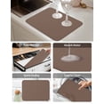 thumbnail image 5 of Dish Drying Mat for Kitchen Counter Solid Color Drying Pad Absorbent Drying Mats for Countertops Sinks Draining Racks Brown Reversible Drainer Kitchen Accessories 18x24 Inch, 5 of 7