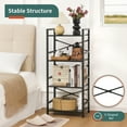 thumbnail image 3 of 4 Tier Bookcase, Small Bookshelf Storage for Bedroom, Living Room, Office Home, Black, 3 of 10