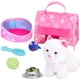 thumbnail image 5 of Sophia's White Plush Kitty Cat and Accessories Set with Leash, Food Bowl, Comb, Toy Ball, Toy Mouse, Bed, Blanket, and Carrier for 18 Dolls, 5 of 5