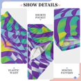 thumbnail image 6 of FORMRS Boys Pajama Pants with Pockets Size 6-8Y Kids Lounge Sleep Bottoms, Green Wavy Pattern, 6 of 8