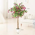 thumbnail image 4 of Qinaqin Artificial Bougainvillea Tree A 4FT Alto Potted Fake con Madera Trunk y Rosa Flowers para Indoor Outdoor Use, 4 of 5