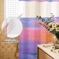 thumbnail image 4 of No Hook Shower Curtain, Sparkling Sea Shower Curtains for Bathroom with See Through Top Window, Summer Beach Abstract Fantasy Art Waterproof & Washable Bath Curtain Narrow 54"x78", 4 of 9