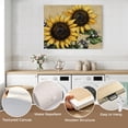 thumbnail image 6 of Retro Bees Canvas Print Wall Art, Sunflower Leaf Pastoral Retro Bees Wall Decor Modern Artwork Paintings Pictures for Living Room Framed and Stretched Ready to Hang, 12" x 16", 6 of 9