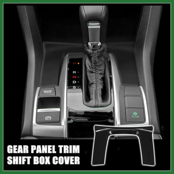 Gear Panel Trim Shift Box Cover Decal for Honda Civic 10th Gen 2016 2017 2018 2019 2020 2021 Car Interior Accessories Sticker Decorative Black Long-Lasting