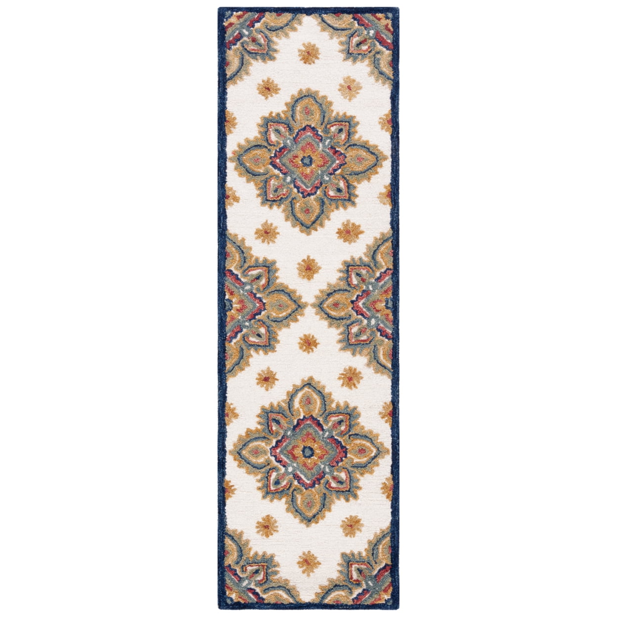SAFAVIEH Blossom Pauletta Floral Area Rug, Ivory/Green, 6' x 6' Round