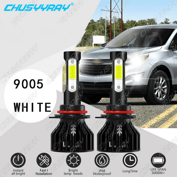 For Chevrolet S10 1998-2003 - 2PC 6000K 9005 LED Headlight High Beam Bulbs Kit