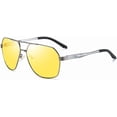 thumbnail image 1 of Polarized Men's Sunglasses Aluminum Magnesium Alloy Large Frame Sunglasses (Color : D, Size : Medium), 1 of 4