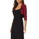 thumbnail image 4 of Boleros Inspire Chic para mujeres, chaquetas con cuello para vestido en rojo oscuro, 4 of 5