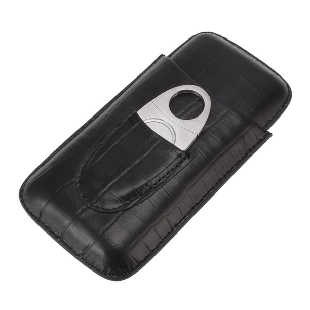 Estuche De Cuero Para Cigarros, Proceso De Costura A Mano Tacto Suave Negro Alta Resistencia A La Abrasión Porta Cigarros Portátil Para Viajes ANGGREK Otros