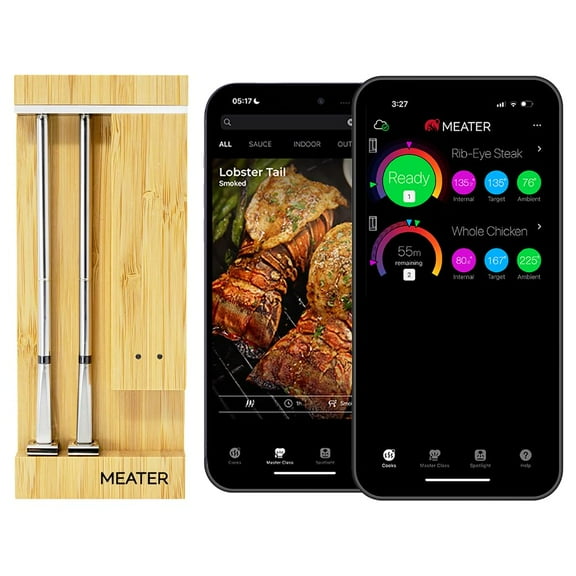 MEATER Pro Duo: WiFi Smart Meat Thermometer | 1000°F High Heat Resistance | Long Range | Dual Probes | Six Sensors | BBQ, Oven, Grill, Smoker, Air Fryer, Deep Fryer | iOS & Android App