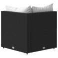 thumbnail image 3 of vidaXL Garden Corner Sofa with Cushions Black Poly Rattan, 3 of 5