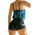 thumbnail image 3 of Liacowi Women Swimsuits 2 Piece Bikinis Set Leaf Print Bra Camisole Tops + Shorts Swimwear Bathing Suit Beachwear, 3 of 8