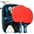 thumbnail image 3 of Huieson 2Pcs Upgraded Table Tennis Racket S300 7 Layer Pure Wood Ping Pong Paddle Bat with 3 Balls for Beginner Trainning 1 Long 1 Short, 3 of 6