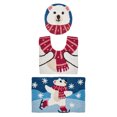thumbnail image 2 of Holiday Time Polar Bear Navy Cotton/Polyester Bath Rug Set, Non-Slip, 3 Pieces, 2 of 7