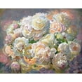 thumbnail image 2 of Kopania, Zbigniew 32x26 White Modern Wood Framed Museum Art Print Titled - Peonies Composition I, 2 of 4