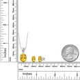 thumbnail image 2 of Gem Stone King 925 Sterling Silver Yellow Citrine and Pink Zirconia Pendant and Earrings Jewelry Set for Women (5.83 Cttw, Gemstone Birthstone, Oval 11X9MM and 8X6MM with 18 inch Silver Chain), 2 of 3