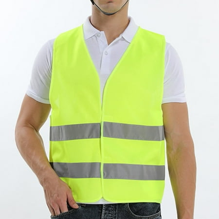 

Safety Vest Reflective Jacket Security Work Visibility Waistcoat Warp Safe Vest
