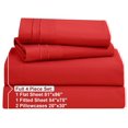 thumbnail image 2 of KriKac Full Size Sheet Sets - 4 Piece Full Size Sheets, Deep Pocket, Hotel Luxury, Extra Soft, Breathable and Cooling, Red Bed Sheets for Full Size Mattress, 2 of 9