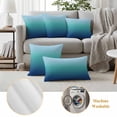 thumbnail image 5 of Teal Blue Ombre Outdoor Pillow Covers 24x24 Set of 2,Waterproof Patio Throw Pillowcase Protectors,Modern Abstract Art Gradient Aesthetics Decorative Pillow Shams Cushion Covers for Seat Bed Couch, 5 of 8