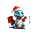 thumbnail image 3 of New Cartoon Dinosaur Figures Christmas Ornament 2D Acrylic Cute Christmas Tree Decoration Pendant for Home Office Decoration, 3 of 5