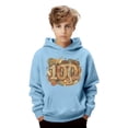 thumbnail image 2 of IWRICH Kids 100 Days of School Hoodie Boys Girls Funny Back to School Graphic Pullover Tops Casual Soft Hooded Sweatshirt,Size 2-13 Years Blue 100, 2 of 4