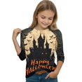 thumbnail image 5 of Halloween Girls Shirts 3/4 Sleeve 7-8 Cute Funny Happy Halloween Baisc Crew Neck Fall Girls Clothes Party Holiday Tee Tops, 5 of 6