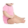 thumbnail image 3 of Infant Short Sleeve Cotton/Polyester Baby Rib Bodysuit Pink NEWBORN, 3 of 5