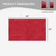 thumbnail image 6 of Home Weavers Classy Bathmat 100% Cotton Tufted Bath Rug, Extra Soft and Absorbent Bath Rugs, Machine Washable bath rugs for Bathroom, 24"x40" Rectangle, Red, 6 of 10