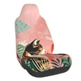 thumbnail image 1 of Wukai Colorful Cat With Flowers Full Set Car Seat Covers with Soft Padding Universal Auto Front Seats Protector and Cushion Mat, 1 of 5