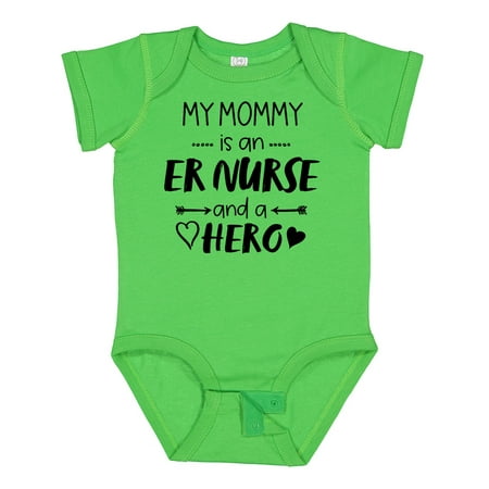 

Inktastic My Mommy is an ER Nurse and a Hero Gift Baby Boy or Baby Girl Bodysuit