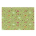 thumbnail image 1 of Dragonfly Cutting Board, Bluebell Flower Motifs with Peony Funky Fashioned Boho Retro Pattern Print, Decorative Tempered Glass Cutting and Serving Board, Large Size, Green Pink, by Ambesonne, 1 of 1