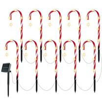 BinKFF 20" Christmas Candy Cane Lights -4/5/8/12 Pack LED Candy Cane Lights Christmas Decor, Outdoor Christmas Decorations for Yard, Lawn, Garden and Pathway