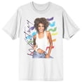 thumbnail image 7 of Whitney Houston Rainbow Scribbles Crew Neck Short Sleeve Natural Men's T-shirt-Medium, 7 of 7