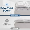 BedLuxury Queen Mattress Topper Extra Thick Cooling Mattress Pad Cover